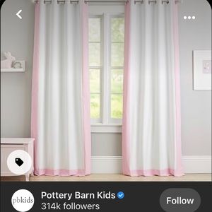 Pottery barn kids pink border blackout panels